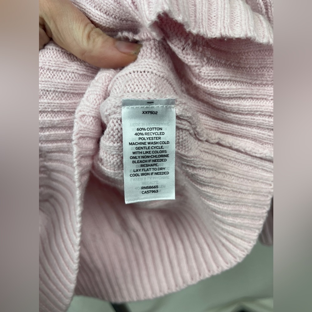 BP. Pink Long Sleeve Knit Cotton Sweater Size Large (12-14) NWT - Picture 6 of 9